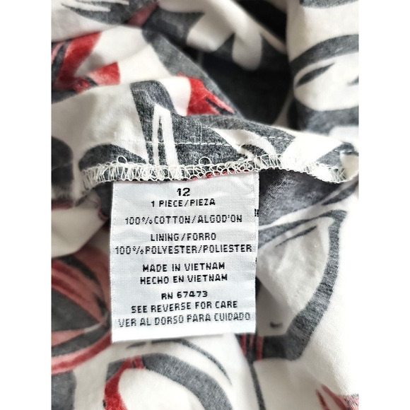 JULIAN TAYLOR ~Woman Size 12~ Black/Red Sleeveless Empire Waist Dress Belted. - Picture 4 of 9